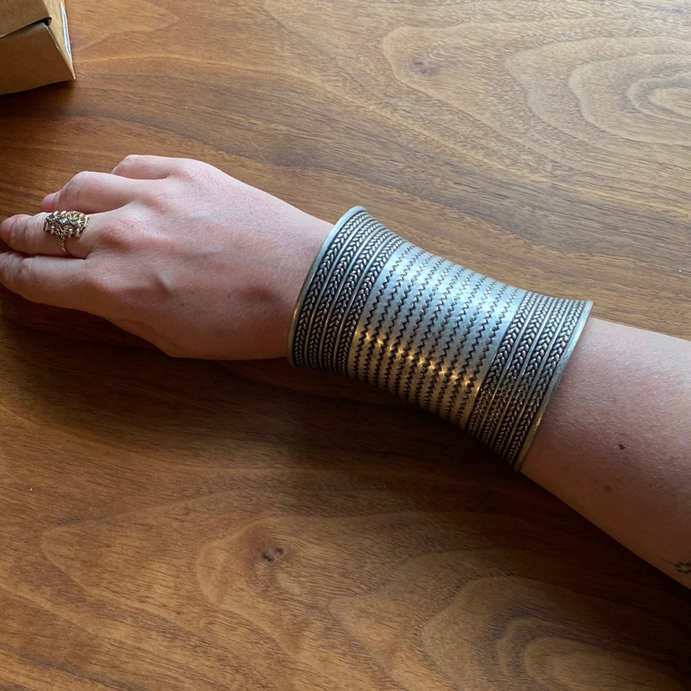 Stamped metal bracelet